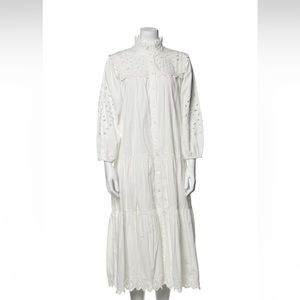 Sea New York White Mock Neck Dress